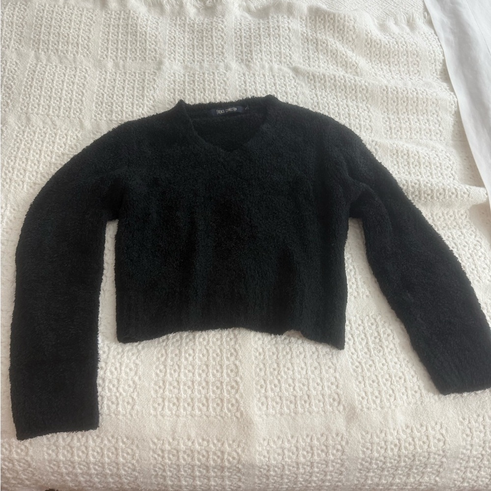 French Connection Black V-Neck Sweater